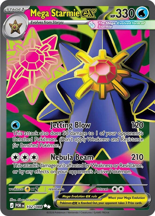 Image for Mega Starmie ex (102/088) [ME03: Perfect Order] - Pokemon