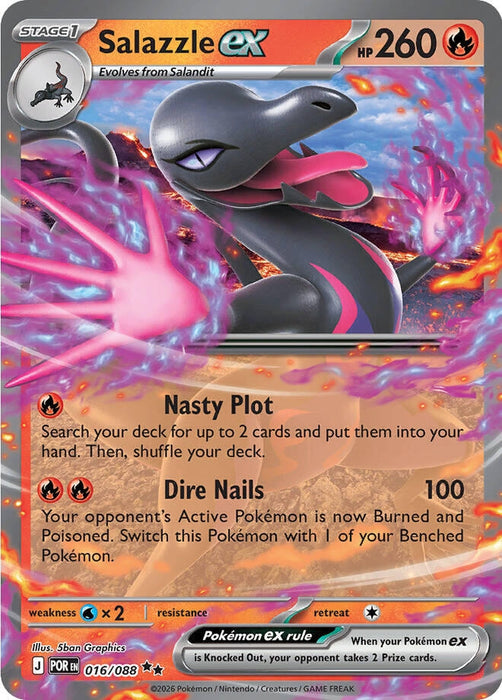 Image for Salazzle ex (016/088) [ME03: Perfect Order] - Pokemon