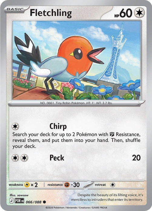 Image for Fletchling (066/088) [ME03: Perfect Order] - Pokemon