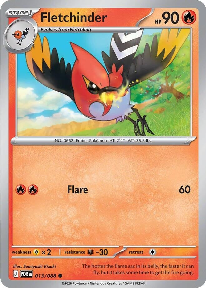 Image for Fletchinder (013/088) [ME03: Perfect Order] - Pokemon