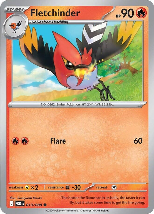 Image for Fletchinder (013/088) [ME03: Perfect Order] - Pokemon