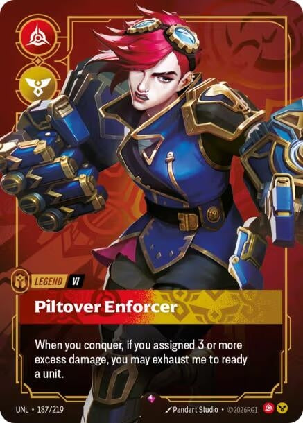 Image for Vi - Piltover Enforcer (187/219) [Unleashed] - Riftbound: League of Legends Trading Card Game