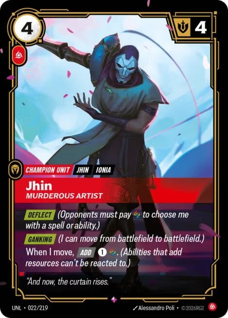Image for Jhin - Murderous Artist (022/219) [Unleashed] - Riftbound: League of Legends Trading Card Game