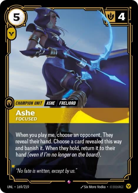 Image for Ashe - Focused (169/219) [Unleashed] - Riftbound: League of Legends Trading Card Game