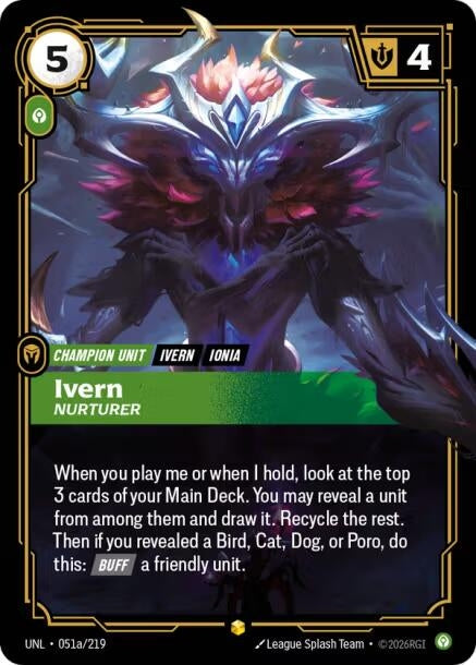 Image for Ivern - Nurturer (Alternate Art) (051a/219) [Unleashed] - Riftbound: League of Legends Trading Card Game