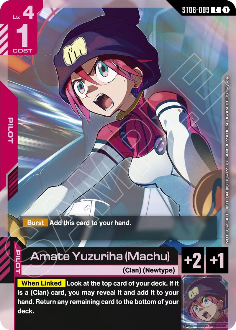 Image for Amate Yuzuriha (Machu) (World Championship Regionals 26-27 Season 1) (ST06-009) [Gundam Promotional Cards] {GCG-PR} - Gundam Card Game