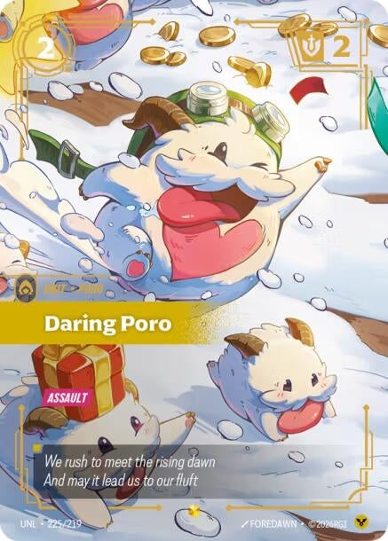 Image for Daring Poro (Overnumbered) (225/219) [Unleashed] - Riftbound: League of Legends Trading Card Game