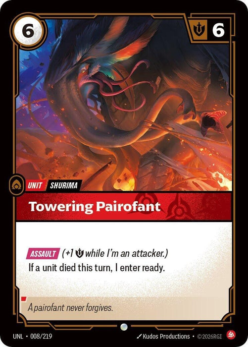 Image for Towering Pairofant (008/219) [Unleashed] - Riftbound: League of Legends Trading Card Game