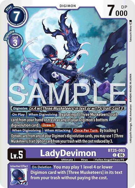 Image for LadyDevimon (BT25-083 C) [Dual Revolution] - Digimon Card Game