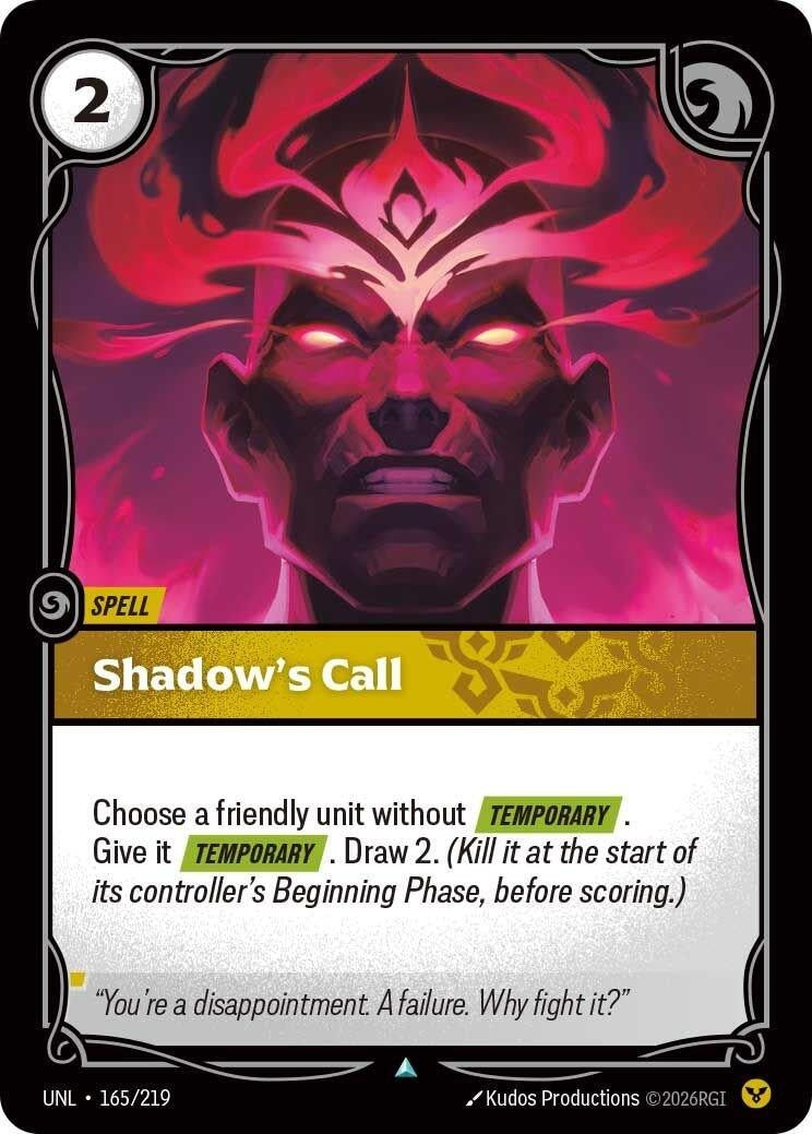 Image for Shadow's Call (165/219) [Unleashed] - Riftbound: League of Legends Trading Card Game