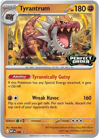 Image for Tyrantrum - 066 [Staff] (066) [ME: Mega Evolution Promo] - Pokemon