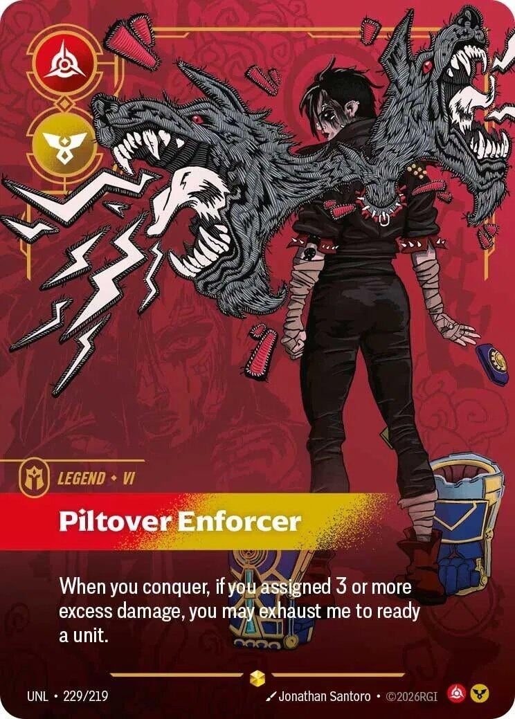 Image for Vi - Piltover Enforcer (Overnumbered) (229/219) [Unleashed] - Riftbound: League of Legends Trading Card Game