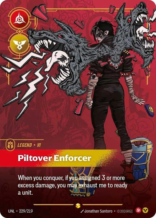 Image for Vi - Piltover Enforcer (Overnumbered) (229/219) [Unleashed] - Riftbound: League of Legends Trading Card Game