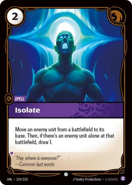 Image for Isolate (124/219) [Unleashed] - Riftbound: League of Legends Trading Card Game