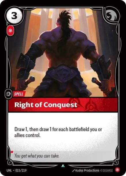 Image for Right of Conquest (015/219) [Unleashed] - Riftbound: League of Legends Trading Card Game