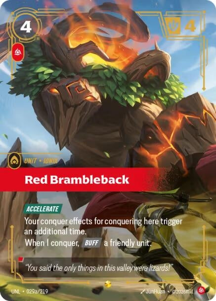 Image for Red Brambleback (Alternate Art) (029a/219) [Unleashed] - Riftbound: League of Legends Trading Card Game