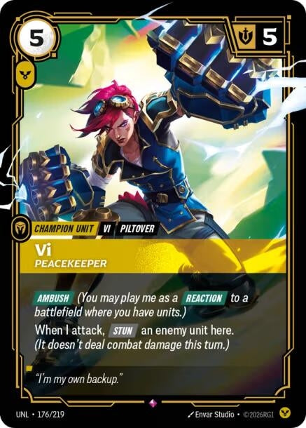 Image for Vi - Peacekeeper (176/219) [Unleashed] - Riftbound: League of Legends Trading Card Game