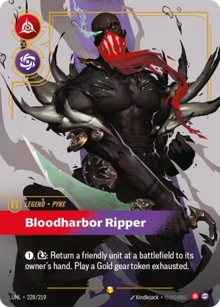 Image for Pyke - Bloodharbor Ripper (Overnumbered) (228/219) [Unleashed] - Riftbound: League of Legends Trading Card Game