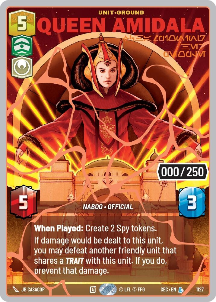 Image for Queen Amidala - Championing Her People (Serialized) (Rose Gold) (1127) [Secrets of Power] - Star Wars: Unlimited