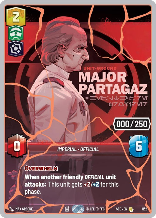 Image for Major Partagaz - Healthcare Provider (Serialized) (Rose Gold) (1132) [Secrets of Power] - Star Wars: Unlimited