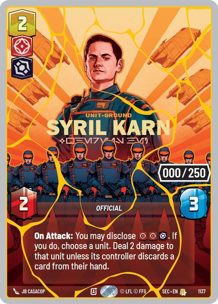 Image for Syril Karn - Where Is He? (Serialized) (Gold) (1137) [Secrets of Power] - Star Wars: Unlimited