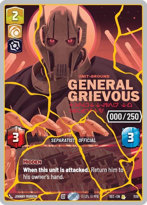 Image for General Grievous - Scuttling to Safety (Serialized) (Gold) (1138) [Secrets of Power] - Star Wars: Unlimited
