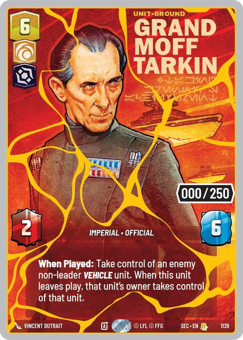 Image for Grand Moff Tarkin - Taking Krennic's Achievement (Serialized) (Gold) (1139) [Secrets of Power] - Star Wars: Unlimited