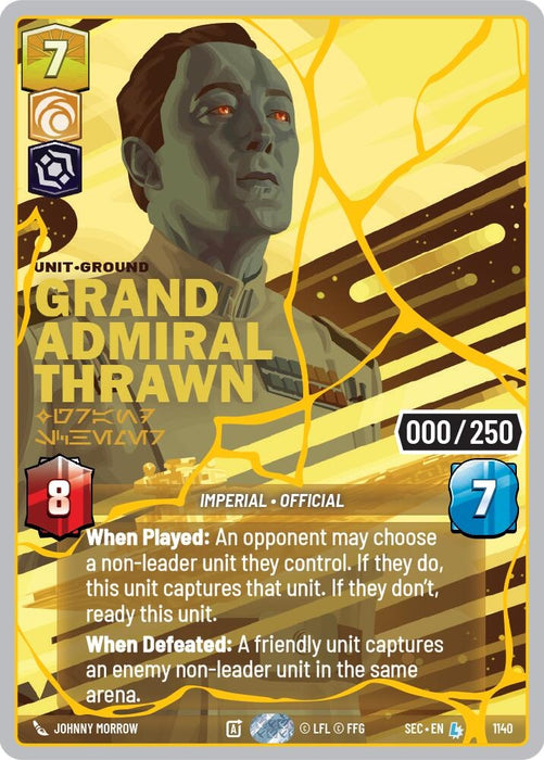 Image for Grand Admiral Thrawn - Grand Schemer (Serialized) (Gold) (1140) [Secrets of Power] - Star Wars: Unlimited