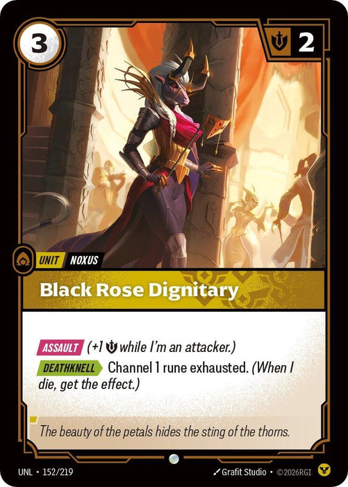 Image for Black Rose Dignitary (152/219) [Unleashed] - Riftbound: League of Legends Trading Card Game