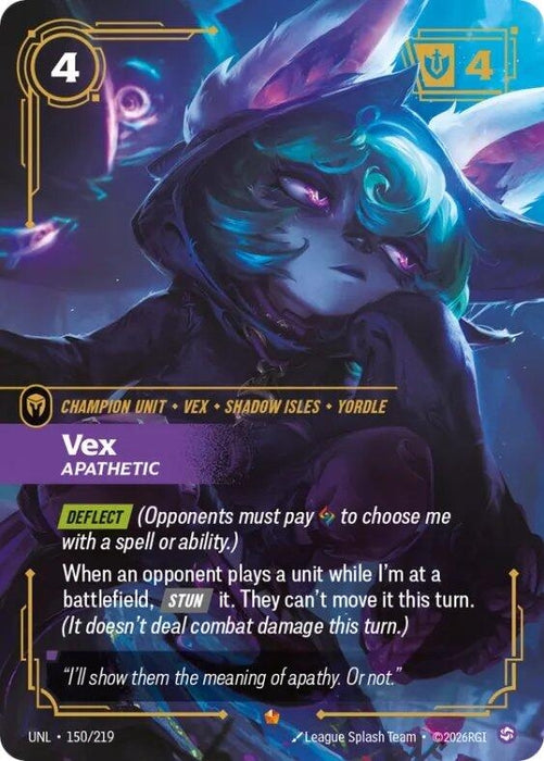 Image for Vex - Apathetic (150/219) [Unleashed] - Riftbound: League of Legends Trading Card Game