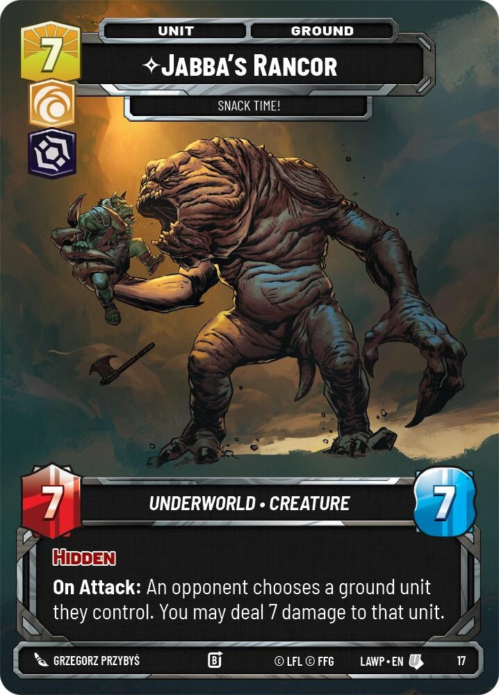 Image for Jabba's Rancor - Snack Time! (17) [A Lawless Time: Weekly Play Promos] {LAW-WPP} - Star Wars: Unlimited