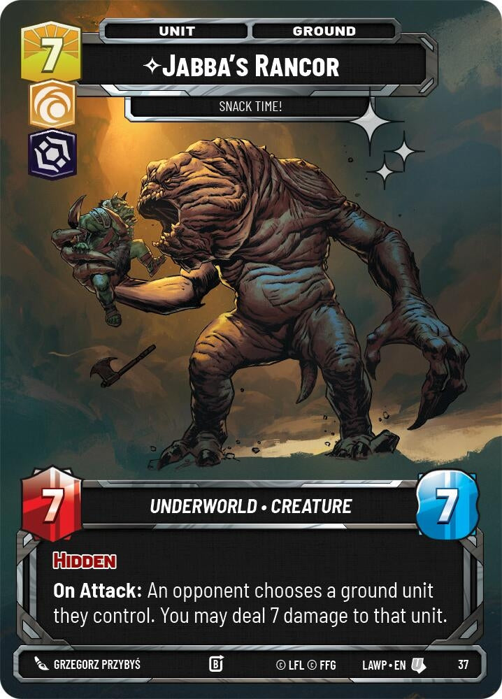 Image for Jabba's Rancor - Snack Time! (Foil) (37) [A Lawless Time: Weekly Play Promos] {LAW-WPP} - Star Wars: Unlimited