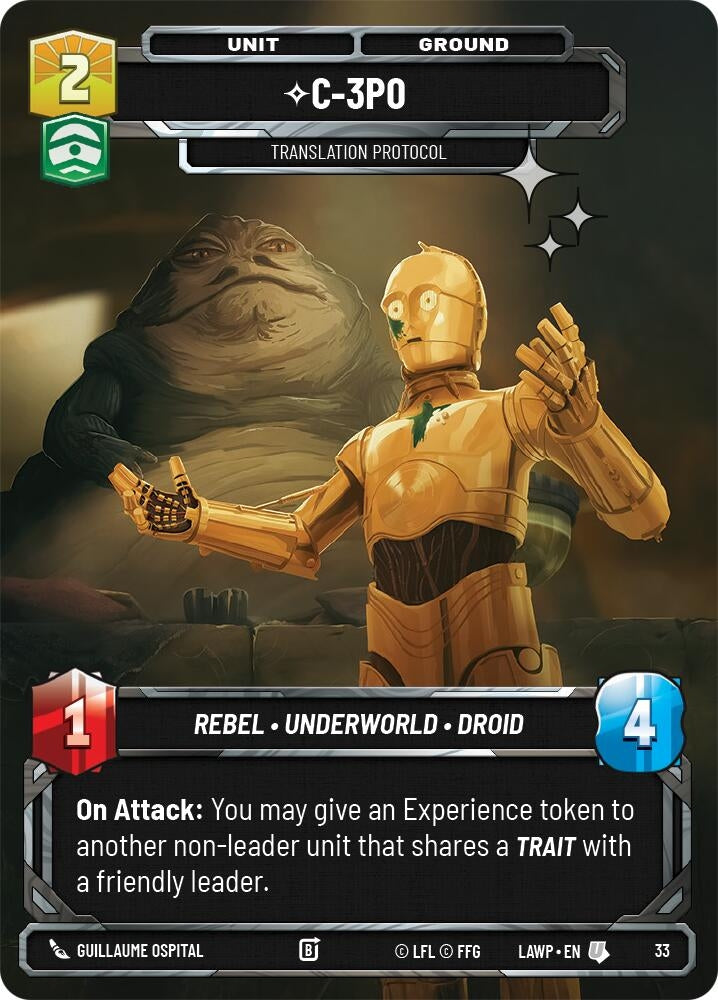 Image for C-3PO - Translation Protocol (Foil) (13) [A Lawless Time: Weekly Play Promos] {LAW-WPP} - Star Wars: Unlimited