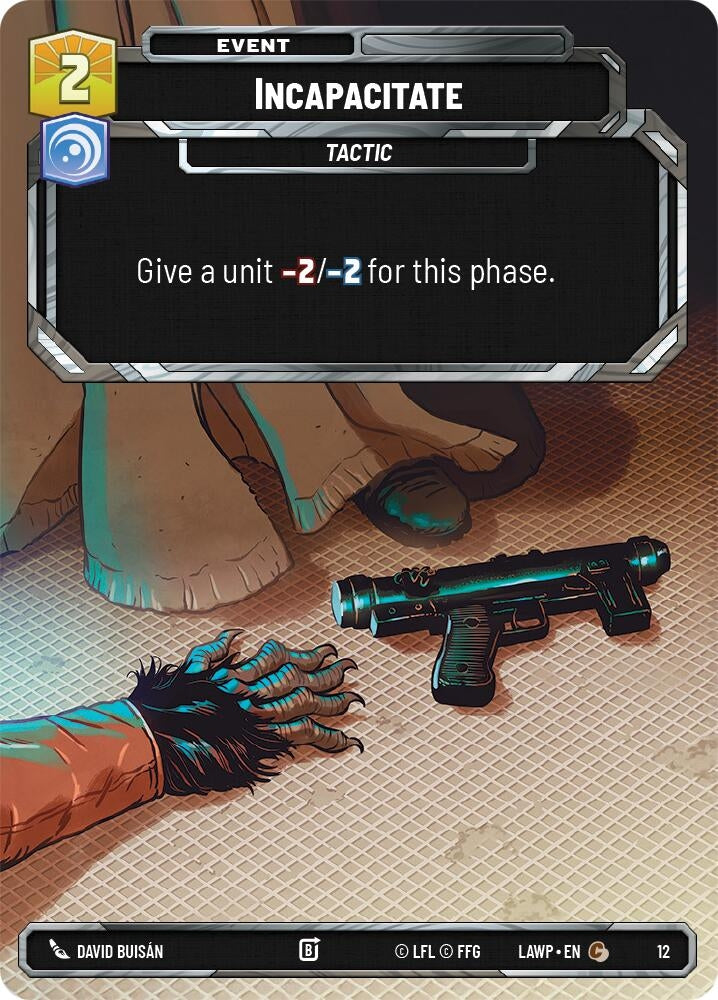 Image for Incapacitate (12) [A Lawless Time: Weekly Play Promos] {LAW-WPP} - Star Wars: Unlimited
