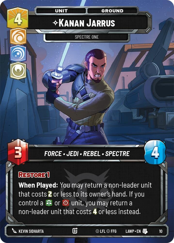 Image for Kanan Jarrus - Spectre One (10) [A Lawless Time: Weekly Play Promos] {LAW-WPP} - Star Wars: Unlimited