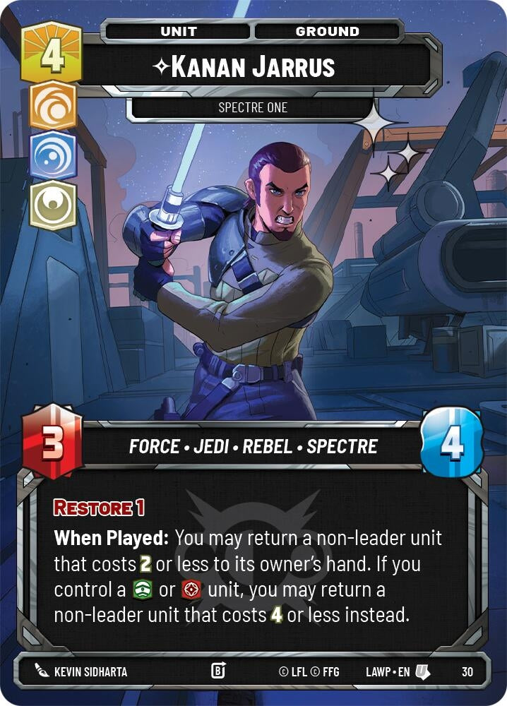 Image for Kanan Jarrus - Spectre One (Foil) (30) [A Lawless Time: Weekly Play Promos] {LAW-WPP} - Star Wars: Unlimited