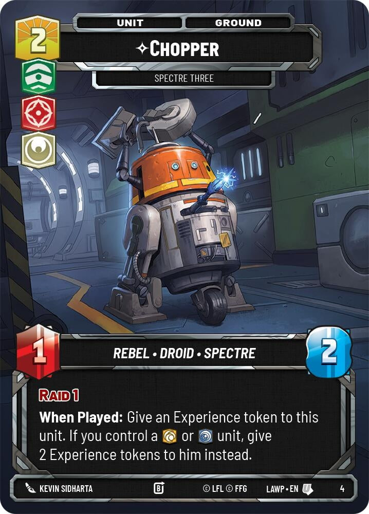 Image for Chopper - Spectre Three (4) [A Lawless Time: Weekly Play Promos] {LAW-WPP} - Star Wars: Unlimited