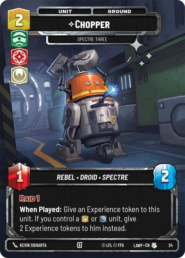 Image for Chopper - Spectre Three (Foil) (24) [A Lawless Time: Weekly Play Promos] {LAW-WPP} - Star Wars: Unlimited