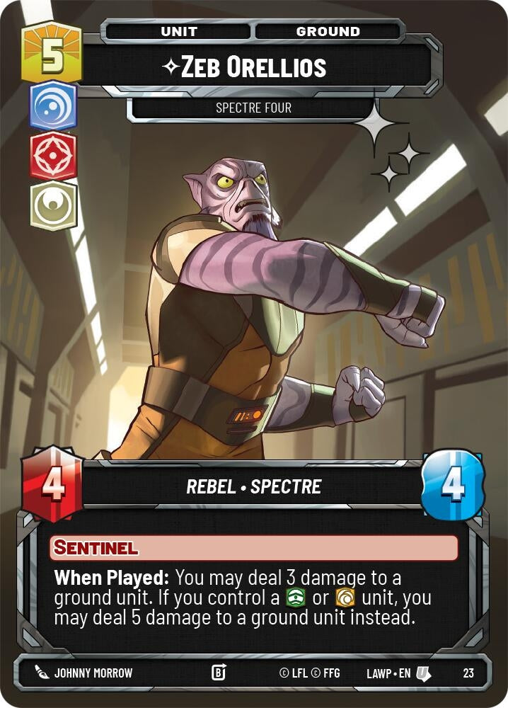 Image for Zeb Orellios - Spectre Four (Foil) (23) [A Lawless Time: Weekly Play Promos] {LAW-WPP} - Star Wars: Unlimited