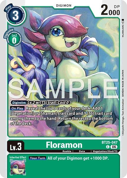 Image for Floramon (BT25-047 C) [Dual Revolution] - Digimon Card Game