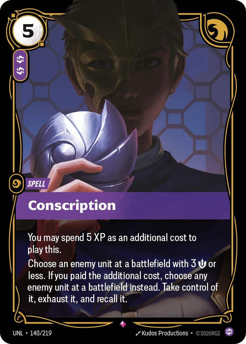Image for Conscription (140/219) [Unleashed] - Riftbound: League of Legends Trading Card Game