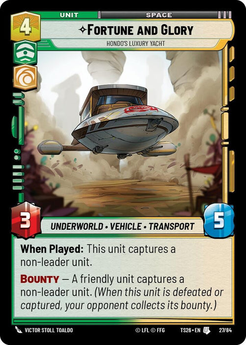 Image for Fortune and Gory - Hondo's Luxury Yacht (27/84) [Twin Suns] - Star Wars: Unlimited