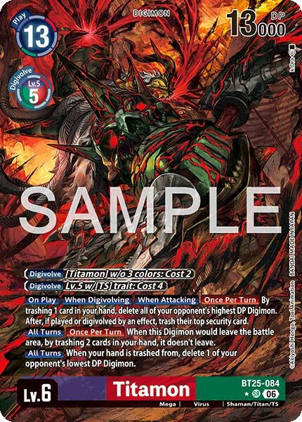 Image for Titamon (Alternate Art) (BT25-084 SR) [Dual Revolution] - Digimon Card Game