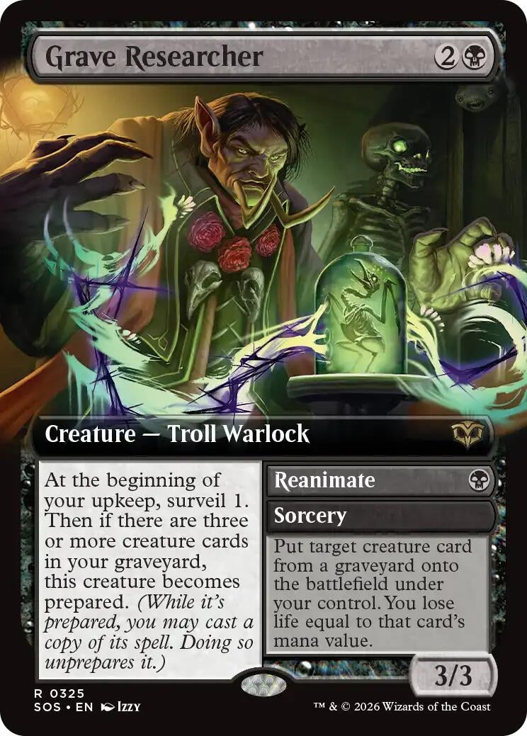 Image for Grave Researcher (Extended Art) (325) [Secrets of Strixhaven] - Magic: The Gathering