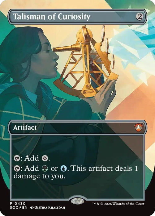 Image for Talisman of Curiosity (Borderless) (430) [Secrets of Strixhaven] - Magic: The Gathering