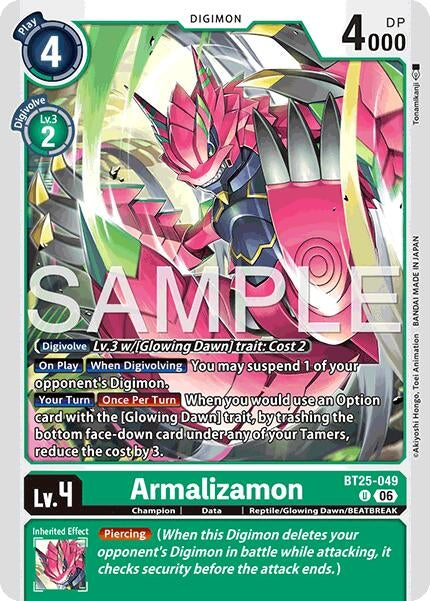 Image for Armalizamon (BT25-049 U) [Dual Revolution] - Digimon Card Game