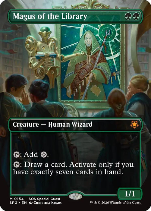 Image for Magus of the Library (Borderless) (154) [Special Guests] - Magic: The Gathering