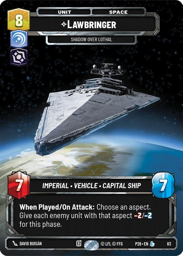 Image for Lawbringer - Shadow Over Lothal (83) (83) [Sector and Regional Promos: Season 1] {SN1} - Star Wars: Unlimited