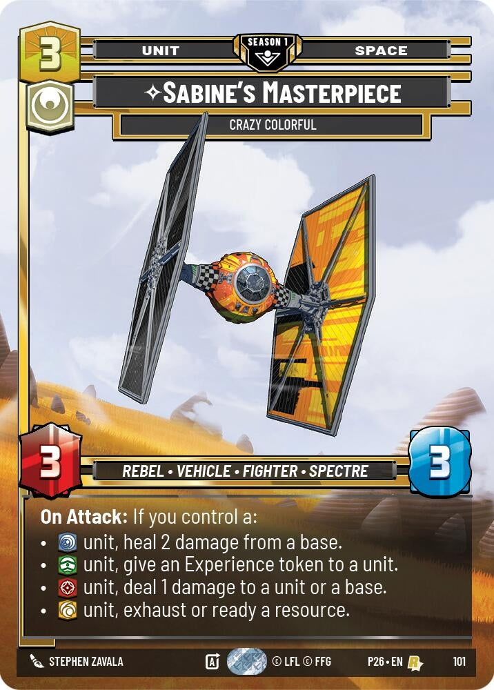 Image for Sabine's Masterpiece - Crazy Colorful (101) (101) [Sector and Regional Promos: Season 1] {SN1} - Star Wars: Unlimited