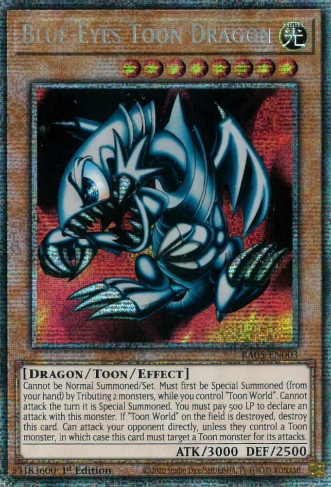 Image for Blue-Eyes Toon Dragon (RA05-EN003) [Rarity Collection 5] - YuGiOh